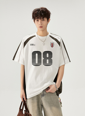 2025夏季新款拼色短袖T恤A336-THPSDX0027-P48-限价68（纯棉）