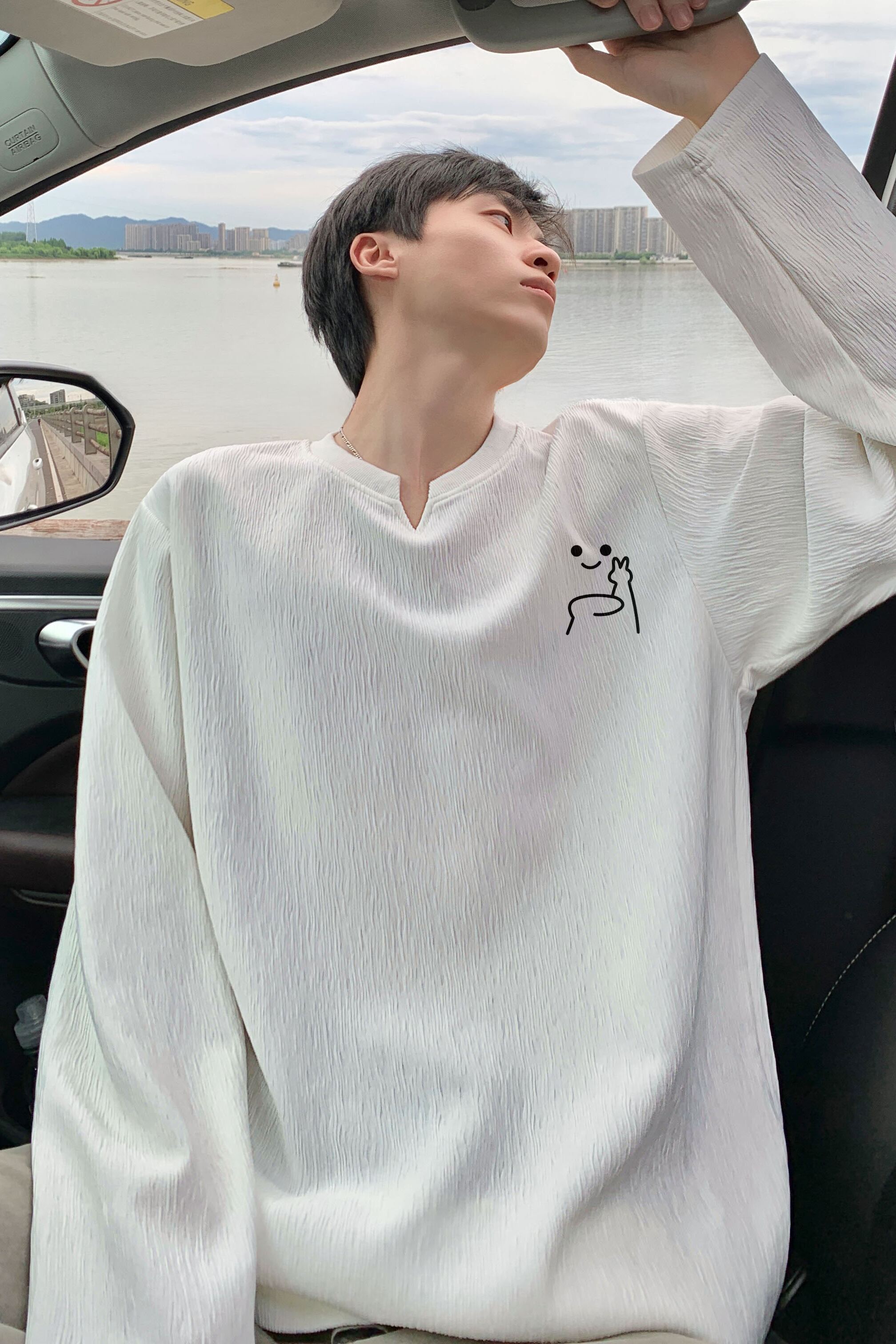 2025秋季新款长袖A336-CP0006-特P25（聚酯纤维）,男装T恤,电商A336
