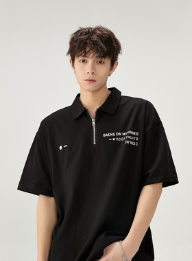 2025春夏新款立领短袖T恤A336- LLDX0002-P48-限价68 （纯棉）