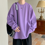 cleanfit简约长袖t恤男春秋季潮牌潮流重磅学生宽松休闲百搭衣服T，男装T恤，电商A336