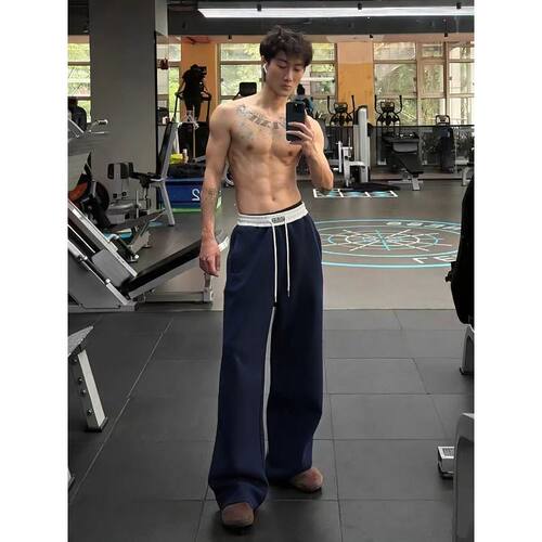 A336-K2651-特P30 NNEFC卫裤重磅美式弯刀裤男女