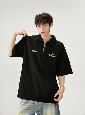 2025春夏新款立领短袖T恤A336- LLDX0001-P48-限价68 （纯棉）