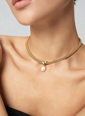 纯银珍珠项链女2026新款淡水珍珠锁骨链S925银小众轻奢礼物