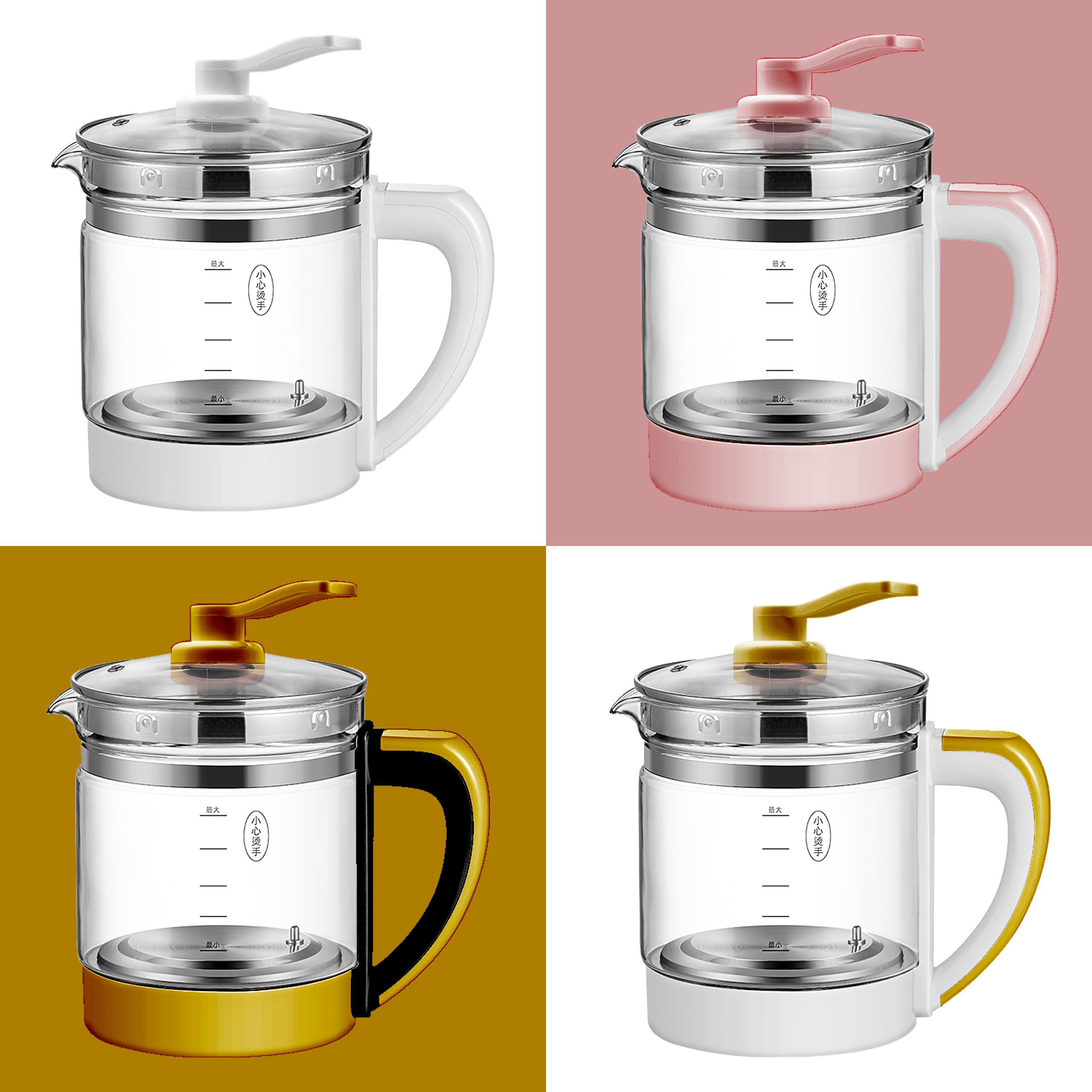 养生壶配件单壶身玻璃电热水壶体适配美的MKGE1505 1513 1533单配