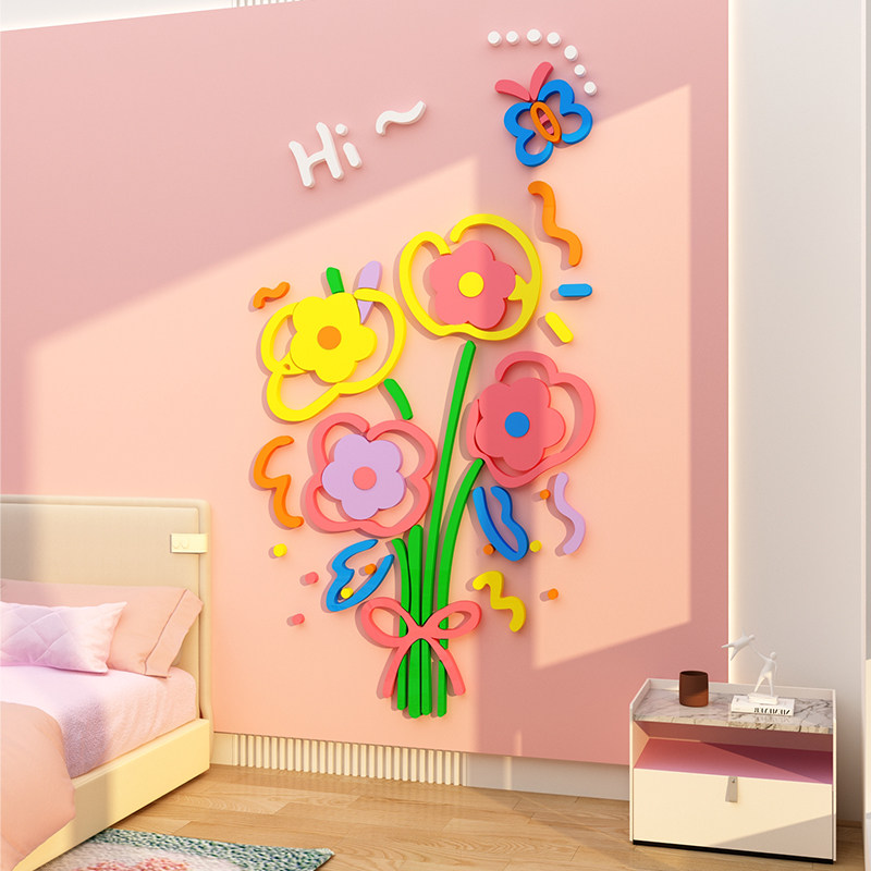 公主房间转拐角装饰布置用品儿童床头墙面贴纸画卡通门贴女孩卧室,家居饰品,文化墙贴,淘宝优惠券,粉丝福利购,淘宝优惠卷