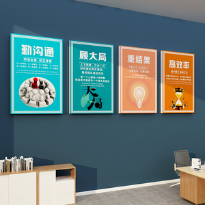 团队激励志标语办公室墙面装饰贴画员工位公司企业文化墙氛围布置
