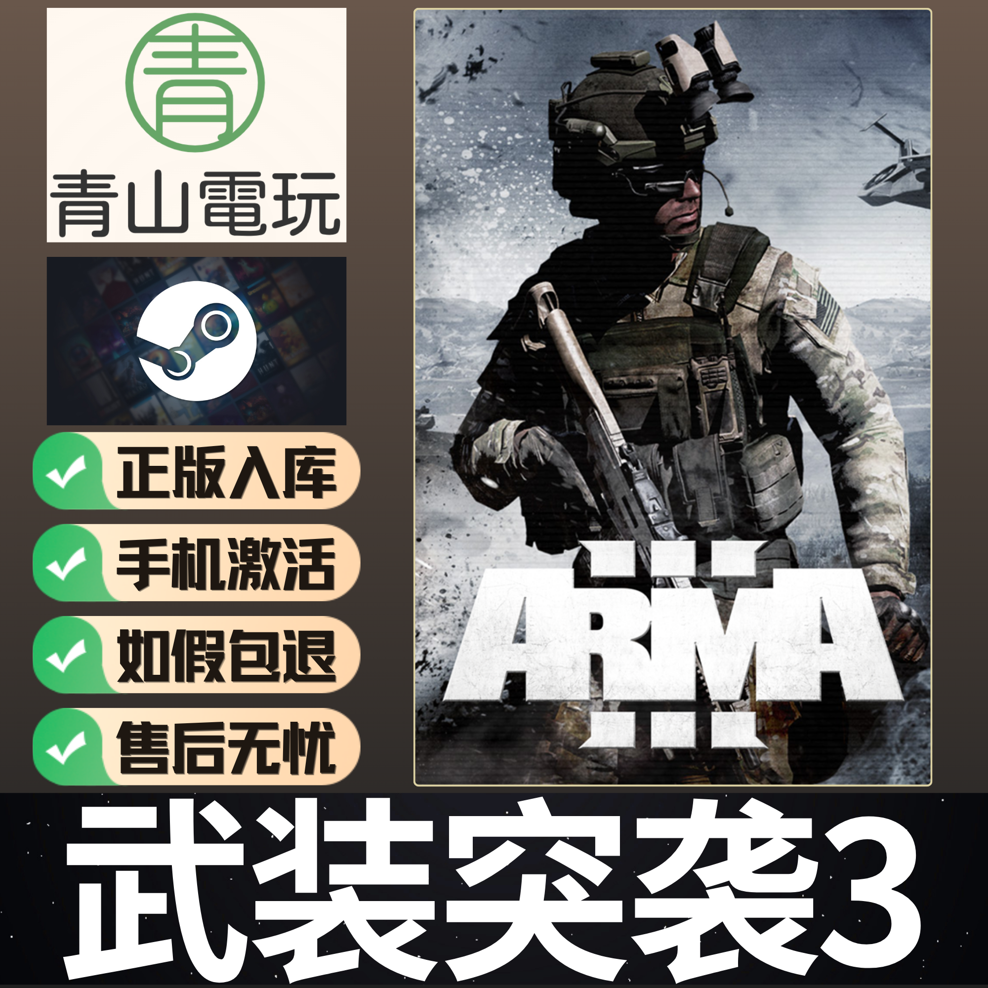 Steam正版 武装突袭3 ARMA3 阿妈3 战术军事游戏 国区激活码CDKey