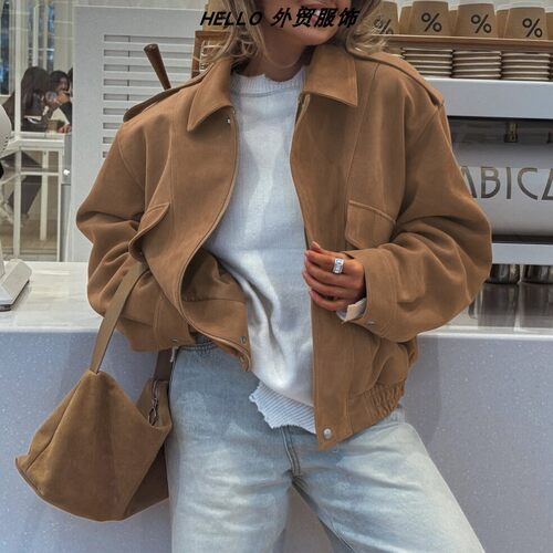 Autumn and Winter Loose Suede Fleece Jacket 时尚麂皮绒外套