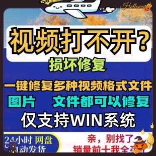 视频打不开修复软件文件图片音频损坏恢复工具mp4 mp3修复功能强