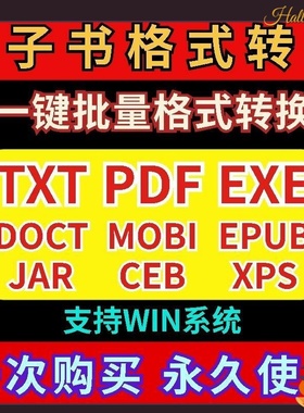 电子书格式转换工具epub/azw3/mobi/docx/pdf/txt小说转换软件