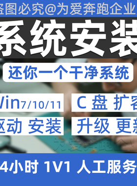 电脑维修 远程安装系统重装win7/10/11 笔记本苹果mac/VM虚拟机