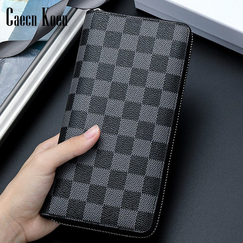 ck真皮长款钱包青年潮牌手拿包手包男士大容量手抓包钱夹男送男友