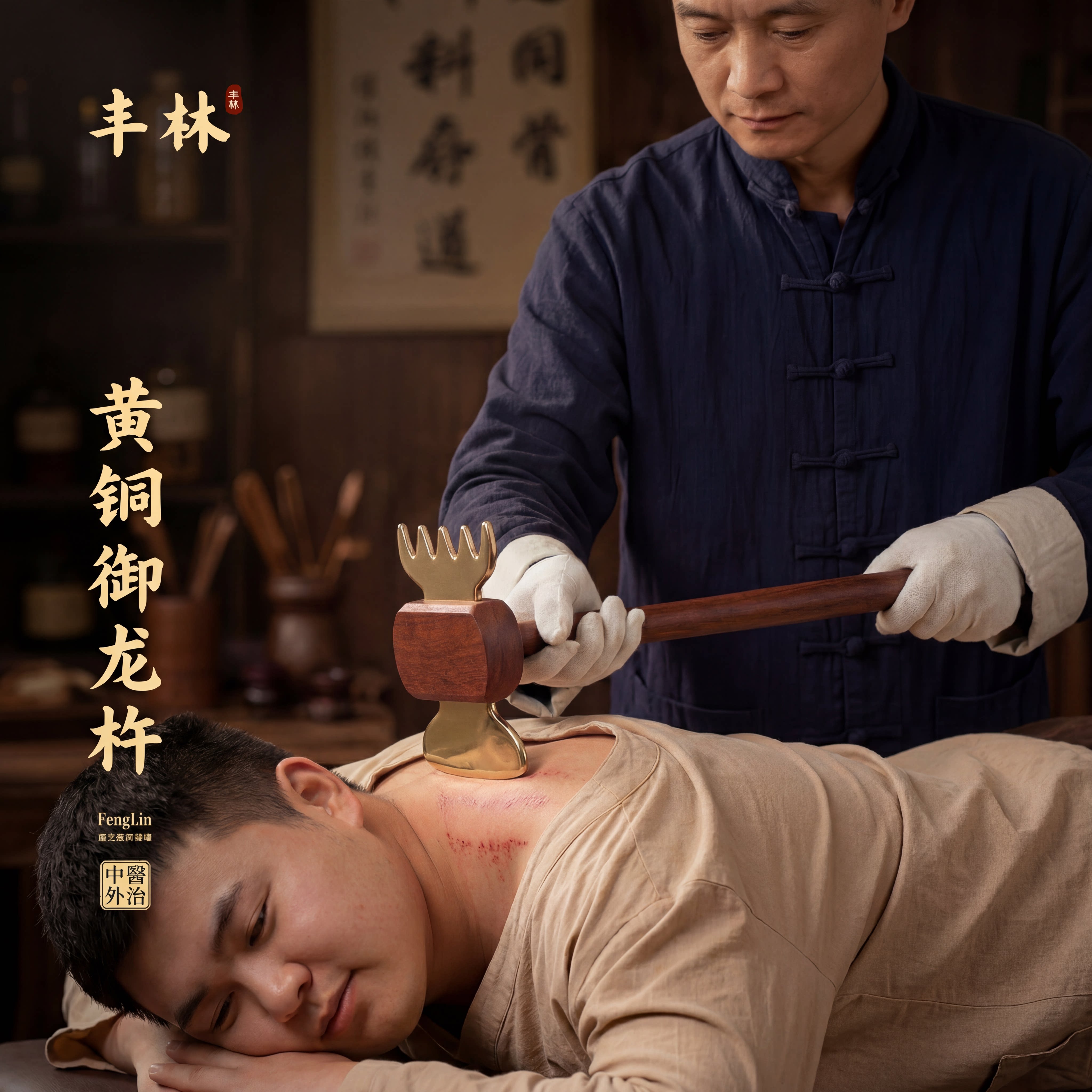 丰林黄铜背部头部大面积刮痧专用