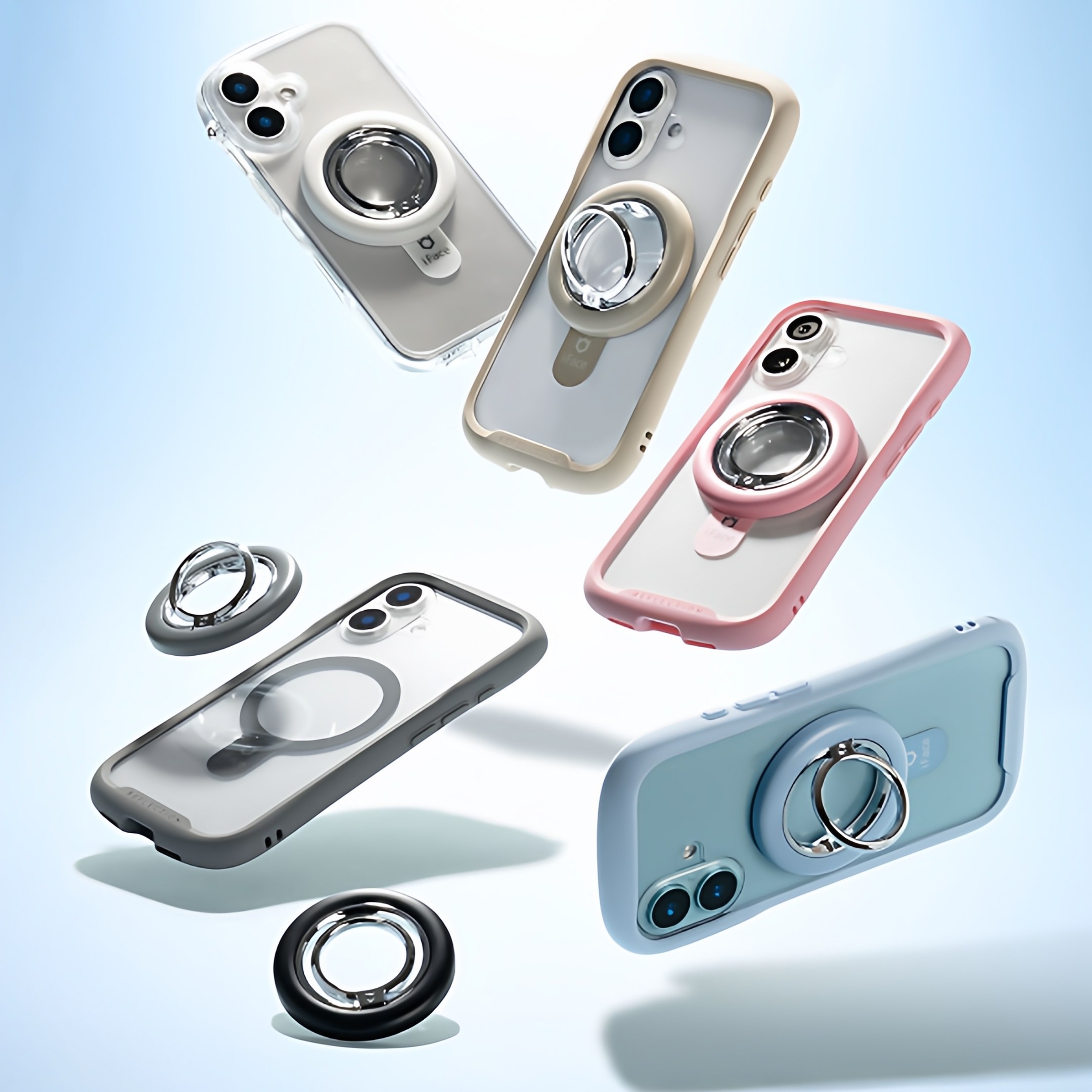 iFace苹果磁吸手机支架指环扣magsafe防丢失脱落可旋转简约百搭防摔男女通用圆形支架座手机配件进口