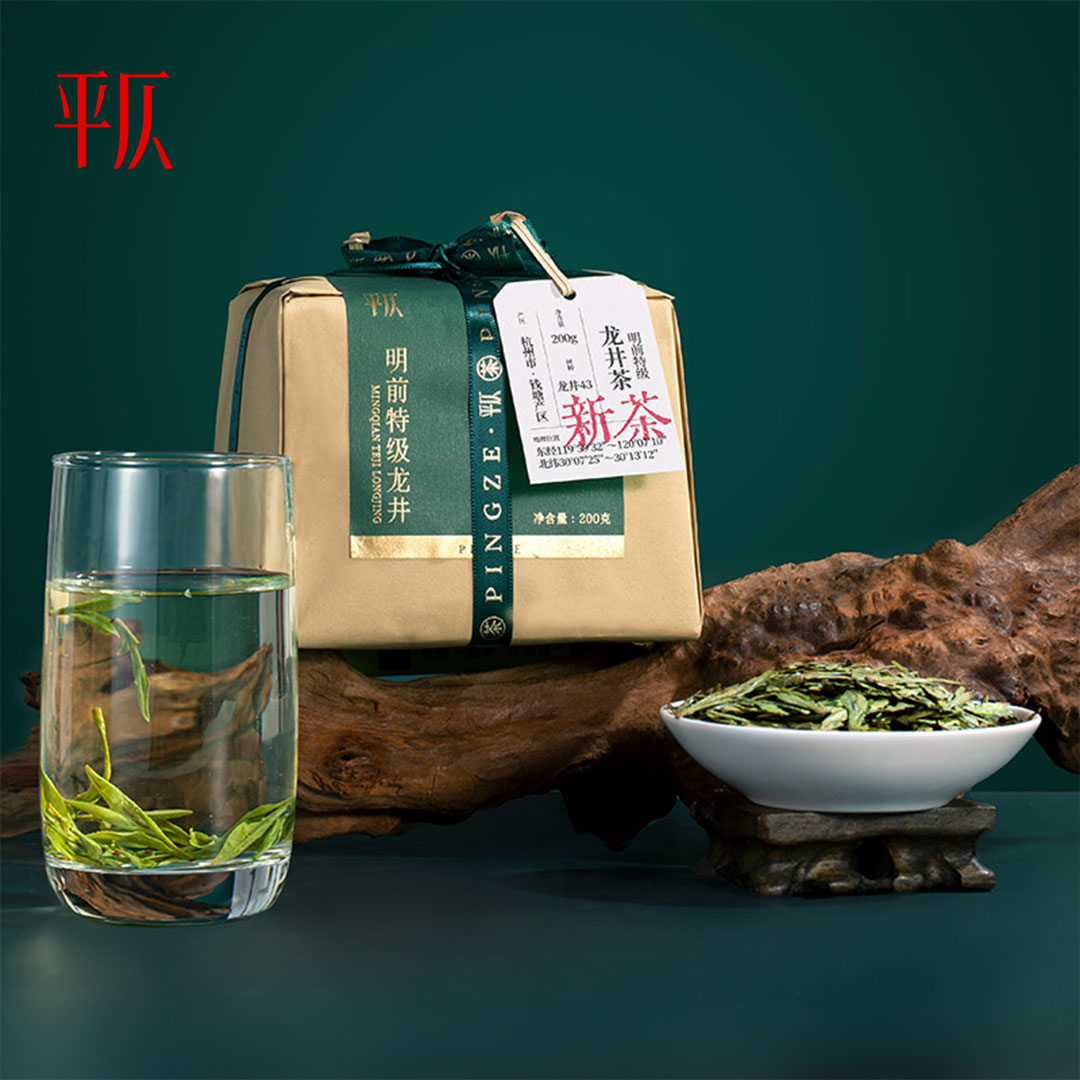 平仄杭州明前特级龙井茶2025年新茶200g/袋绿茶茶叶送礼袋