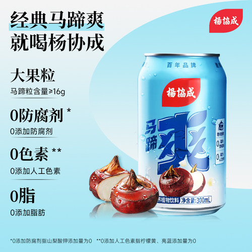杨协成经典马蹄爽300ml×6罐尝鲜