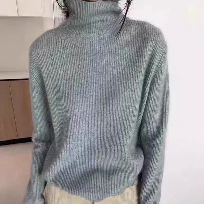 极简风坑条高领山羊绒衫女套头显瘦毛衣时尚百搭慵懒针织保暖上衣,女装/女士精品,毛针织衫,淘宝优惠券,粉丝福利购,淘宝优惠卷