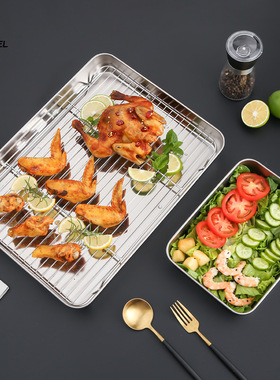 Baking Tray Removable Cooling Rack BBQ Dish Grill Mesh 烤盘