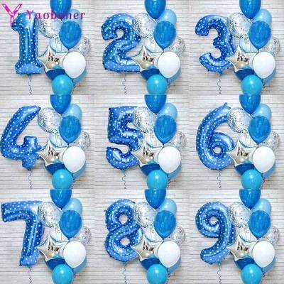 12pcs Number Foil Balloons Birthday Party Decoration Kids