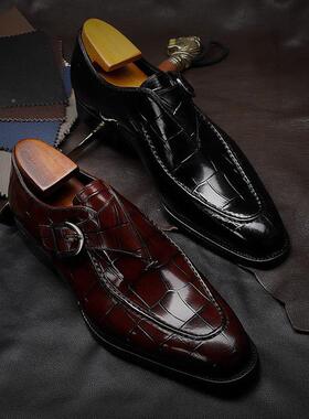 2020 Mensoes men pu lea96657ther s hes bhig size 48大o码男皮