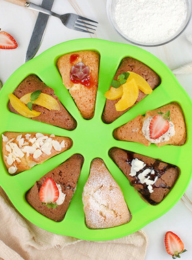 Silicone Cake Mold Baking Pizza Mould Slices Pan Tool 披萨盘