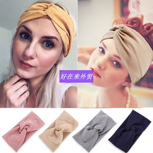 European Hairband cross couple sports headband women leisure