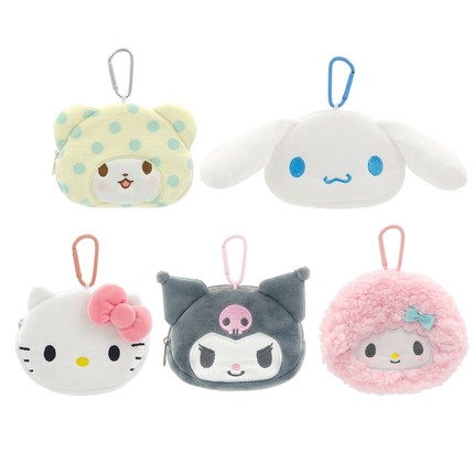 三丽鸥正版美乐蒂库洛米毛绒耳机零钱包hellokitty钥匙书包包挂件