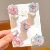 艾莎公主发光戒指女童卡通Elsa指环礼物女孩冰雪奇眼指圈儿童玩具