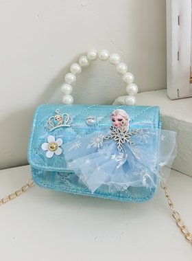 艾莎公主手提包儿童小女孩零钱包Elsa包包挎包女童冰雪奇缘斜挎包