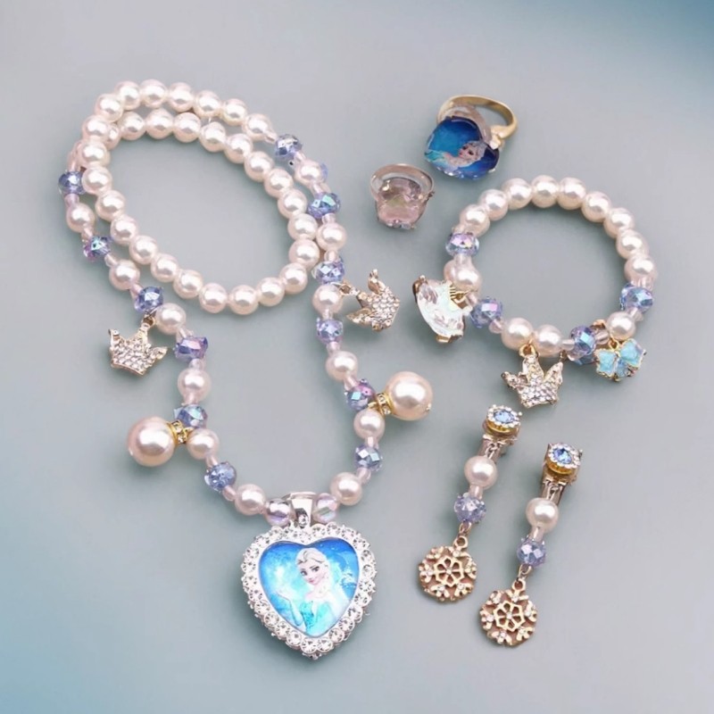 艾莎公主饰品套装儿童项链女孩耳环戒指手链女童冰雪奇缘首饰玩具,童装/婴儿装/亲子装,发饰,淘宝优惠券,粉丝福利购,淘宝优惠卷