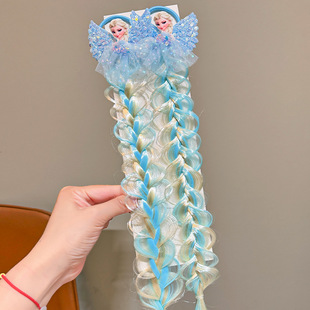 艾莎公主假发辫子儿童皮筋Elsa泡泡辫灯笼辫女孩发圈冰雪奇缘发饰