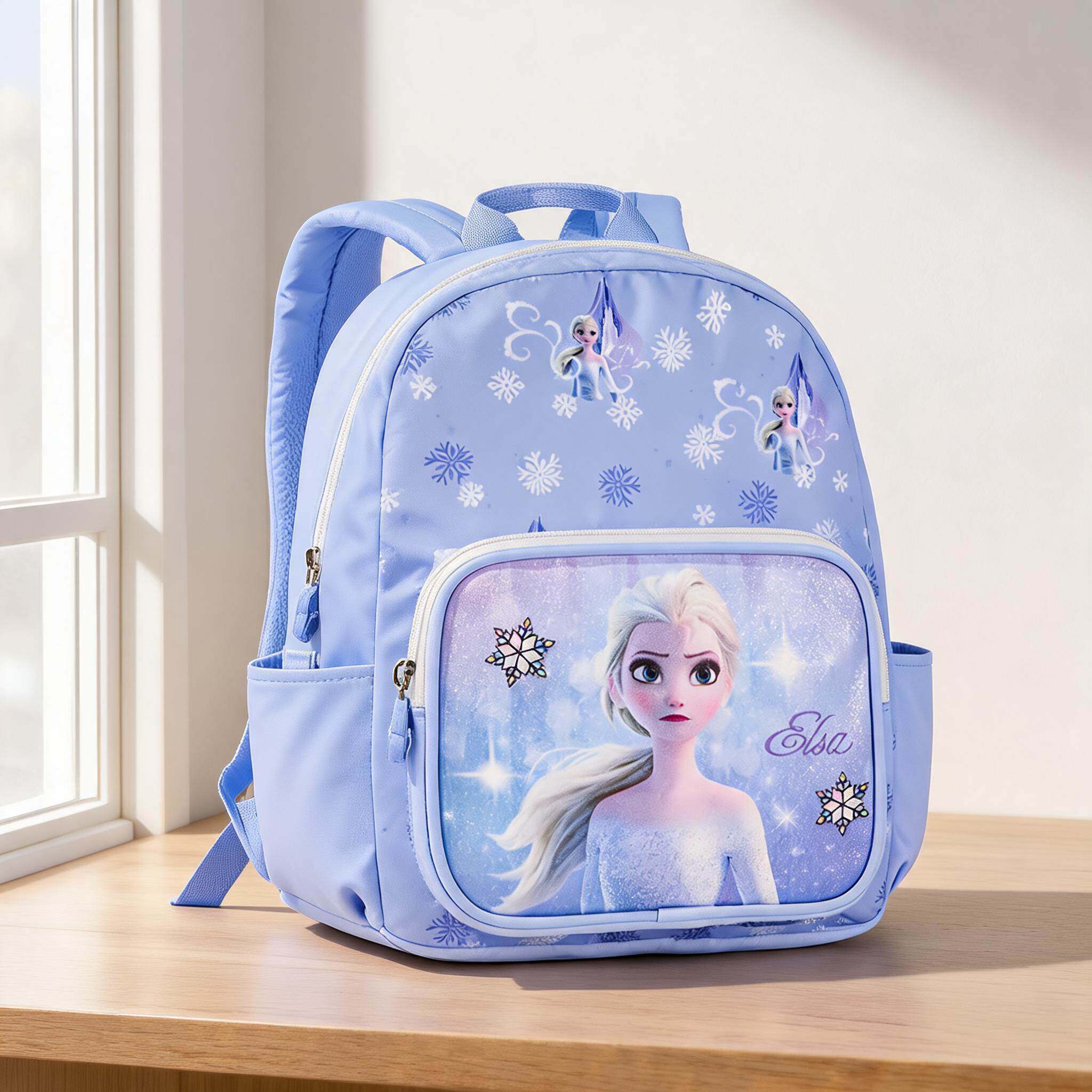 艾莎公主书包幼儿园小学生新女童Elsa女王背包休闲冰雪奇缘双肩包