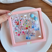 艾莎公主儿童首饰套装 卡通手链耳夹戒指饰品冰雪奇缘Elsa女王配饰