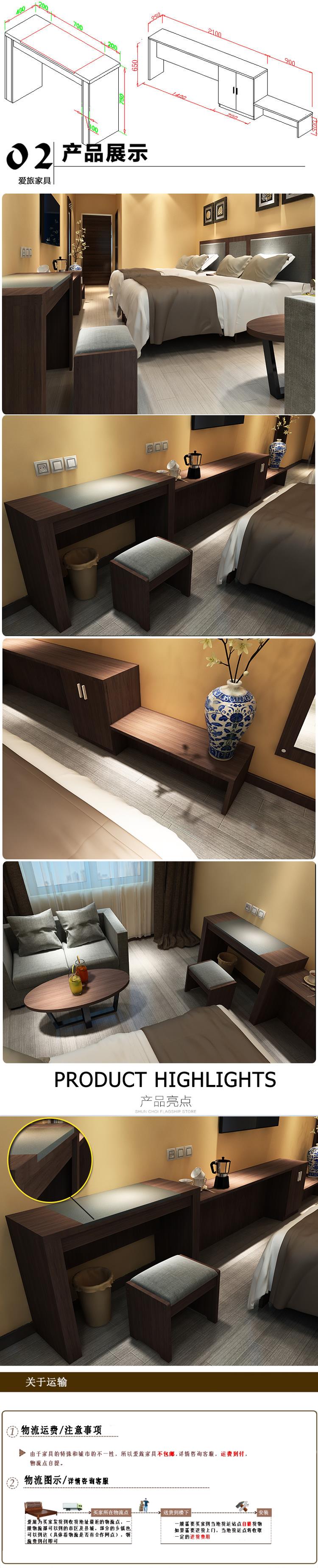 Phòng khách sạn căn hộ giường ngủ và bàn ăn sáng đầu giường đơn giản f về khách sạn hành lý tủ khách sạn giường viết bàn đồ nội thất TV tủ - Nội thất khách sạn tủ sắt đựng quần áo