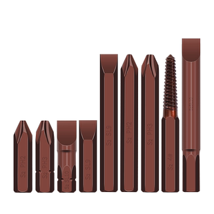 高硬8mm柄冲击螺丝刀撞击批头电动扳手内六角梅花一字十字摩托修
