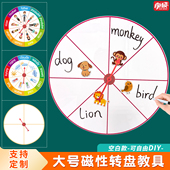 可擦写转盘指针磁性磁吸白板家庭早教课堂活动自然拼读英语文教具