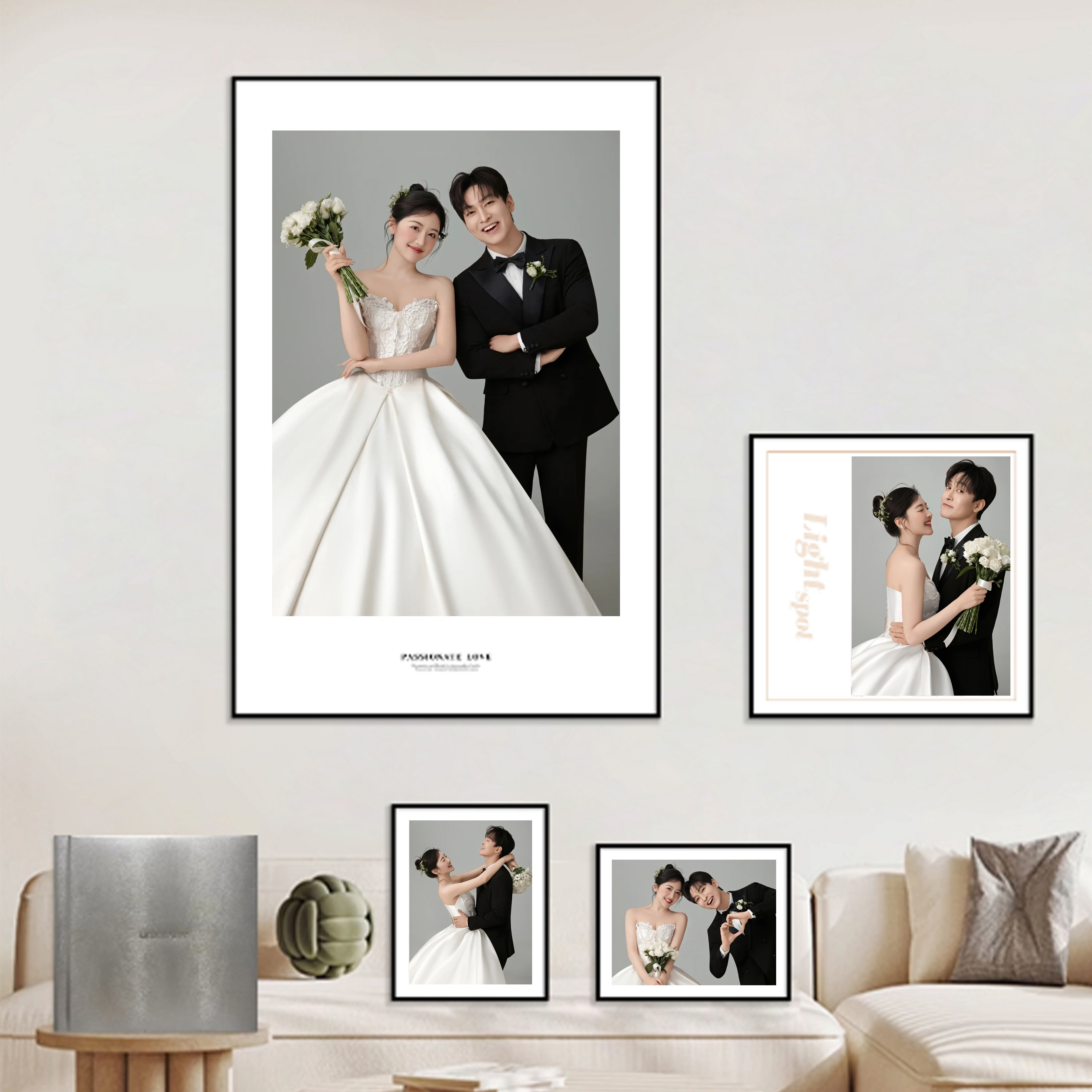 5件套婚纱照相框相册套系影楼制作结婚照片墙定制放大组合挂墙,节庆用品/礼品,相框,淘宝优惠券,粉丝福利购,淘宝优惠卷