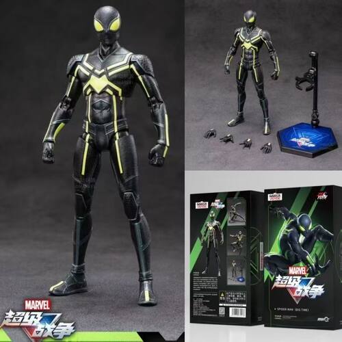 中动蜘蛛侠手办模型十周年超级战争大时代钢铁侠人偶模型玩具