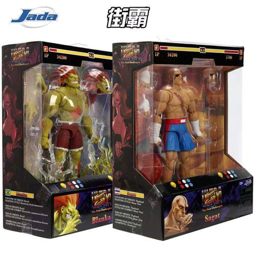 jada街霸1/12手办独眼龙泰王沙加特6寸模型布兰卡青狼可动人偶