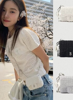 韩国thet小香风链条包时尚单肩斜挎腰包零钱包手提方包包