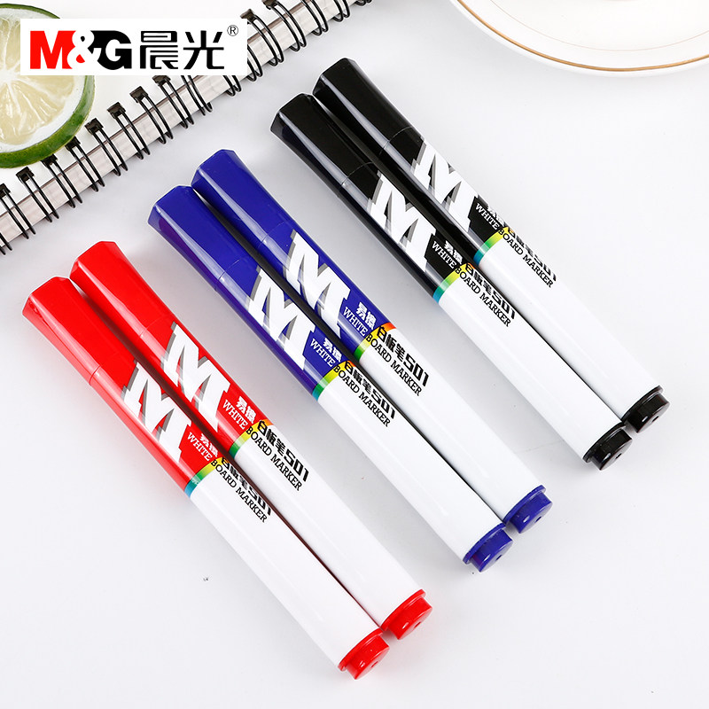 CHENGUANG 화이트 보드 펜 검정 수성 지울 수있는 어린이 색상 빨간색과 파란색 칠판 펜 사무용품 문구 드로잉 보드 펜 쓰기 패드 펜 지우기 쉬운 두꺼운 머리 2201