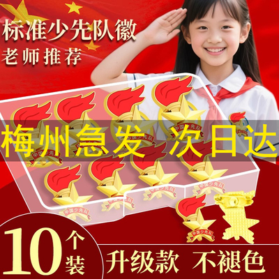 少先队队徽小学生红领巾徽章磁铁别针奖章不褪色防水学生吸铁石校徽少先队员少年先锋队大号小学队微校微对徽