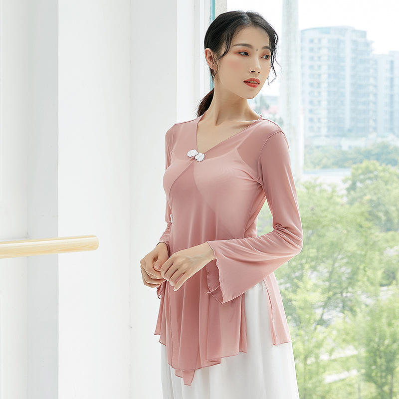 古典舞身韵纱衣艺考舞蹈练功服中