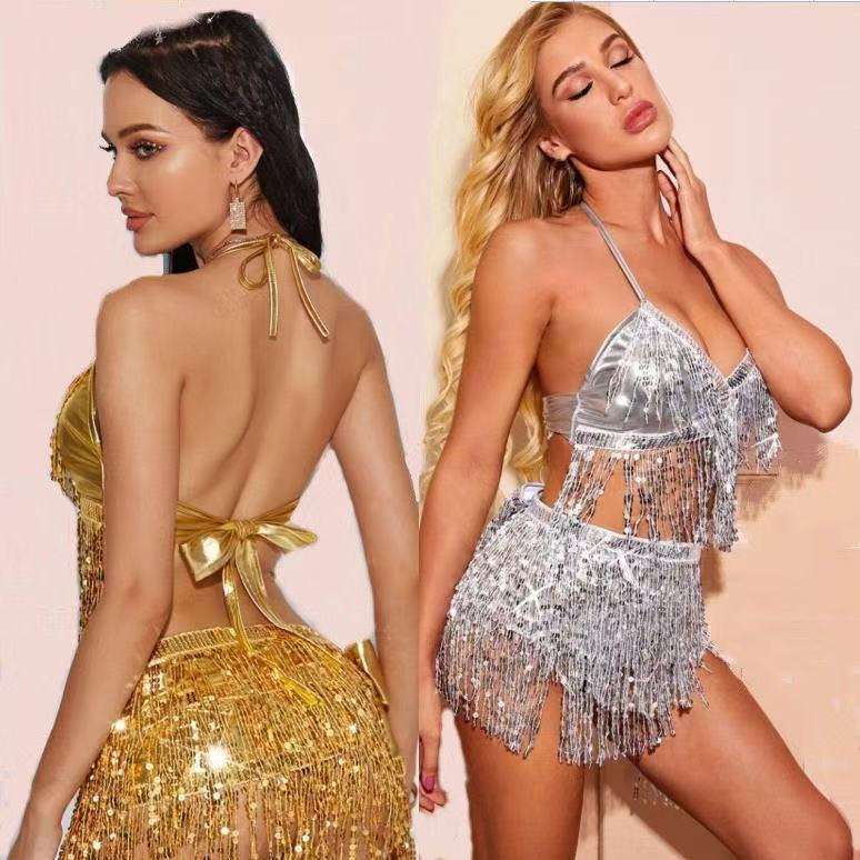 肚皮舞亮片流苏套装演出服装节日