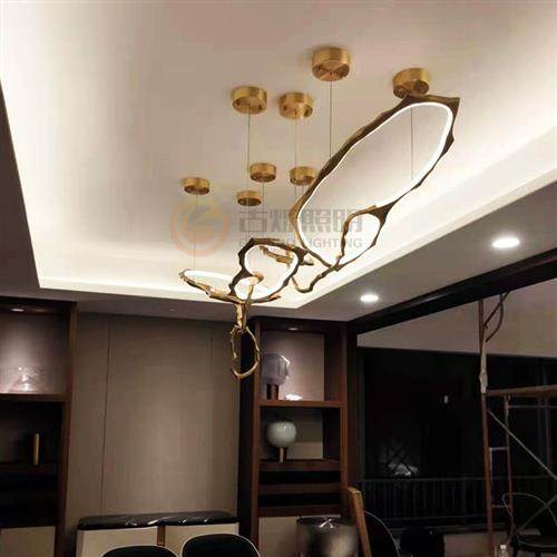 定制全铜枝型吊灯客厅异形圆圈灯别墅宴会厅酒店非标轻奢跨境灯具,家装灯饰光源,酒店/宴会厅/餐饮吊灯,淘宝优惠券,粉丝福利购,淘宝优惠卷