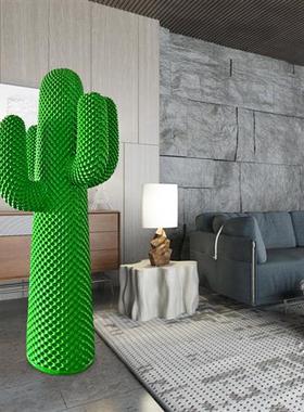 仙人掌衣架雕塑大摆件样板房家居客厅美陈玻璃钢网红轻奢落地装饰