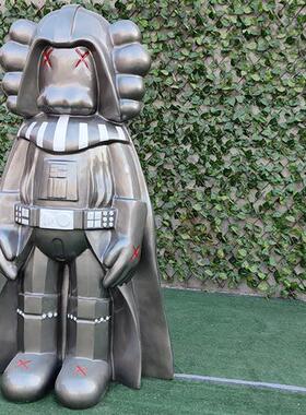 网红卡瓦斯kaws公仔雕塑大摆件玻璃钢商场店面客厅潮流美陈装饰品