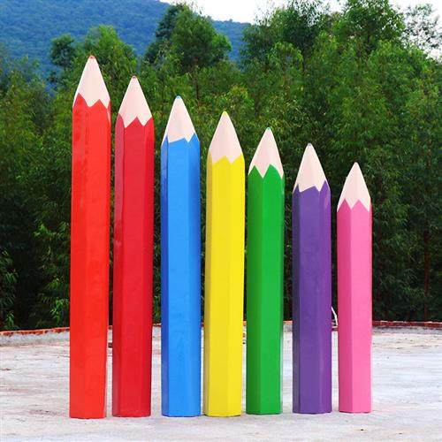 户外仿真玻璃钢铅笔雕塑校园景观玻璃纤维钢笔彩色笔模型摆件小品,基础建材,砂岩雕刻,淘宝优惠券,粉丝福利购,淘宝优惠卷