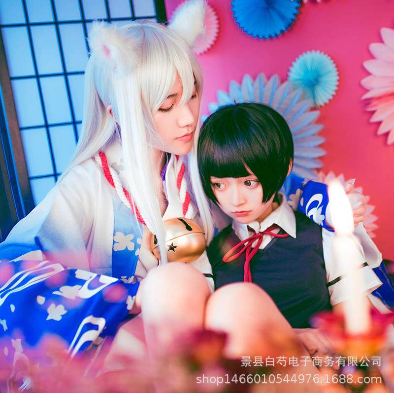 咪咕沐一银仙狐仙cosplay假发铃铛动漫服装日本和服浴衣男装浴袍|ruв категории Женская одежда, костюм/национальная одежда/театр костюм, национальная одежда/этап погрузки - от Buy2taobao.com для оказания профессиональной услуги покупки агента Taobao