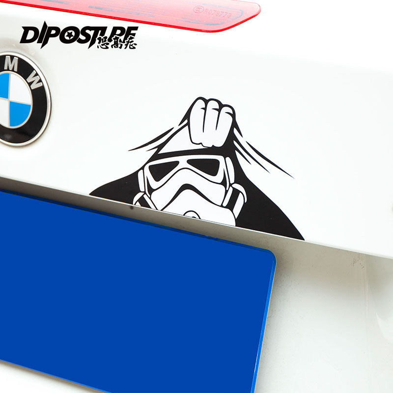 星球大战车贴白兵战士汽车后围标装饰防撞贴卡通反光贴纸遮挡划痕